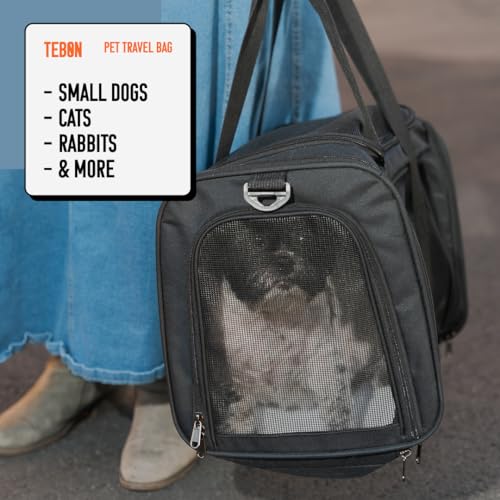 17.5" Pet Travel Carrier Bag - Collapsible Cat & Dog Carrier - Breathable, Durable & Spacious - Fits Small and Medium Pets...