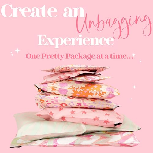 Pretty Package Store 6x9 Designer Poly Mailer 100 Pack Heavy Duty Waterproof Self Seal Shipping Bags for Small Business La...