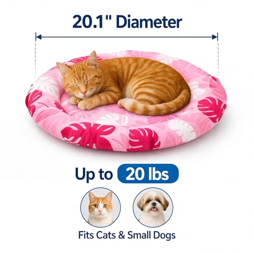 Drydiet Pet Cooling Mat for Cats & Small Dogs, 20'' Self Cooling Pad with Gel, Waterproof & Scratch-Resistant, No Water or...