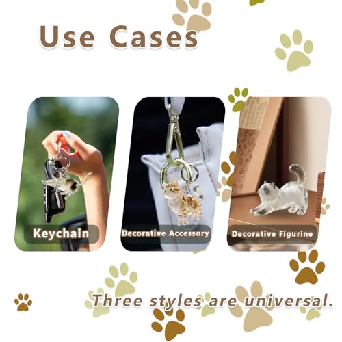 hhdatc Pet Hair Keychain Cat Fur Keepsake Holder Cat Keychain Memorial Pendant Keyring Gift Pet Hair locket for Pet Lovers...