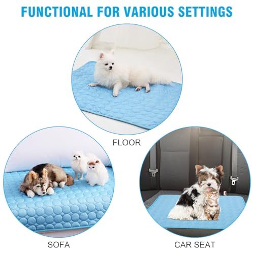 XinChangShangMao Dog Cooling Mat, Q-Max>0.4 Pet Dog Self Cool Pad, Ice Silk Washable Summer Cooled Mat for Dogs Cats, Kenn...