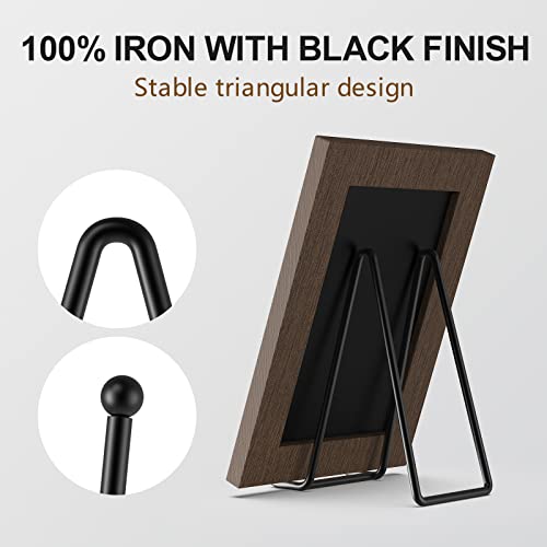 3 Pack 6 Inch Plate Stands for Display Picture - Vinyl Table Top Display, Decorative Metal Frame Holders for Book , Photo ...