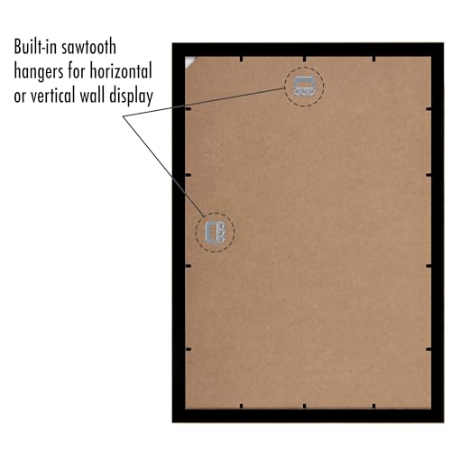 Americanflat A3 Picture Frame with Shatter-Resistant Glass - 11.7x16.5 Frame with Engineered Wood - Signature Collection -...