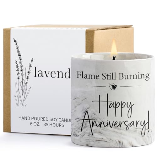 Anniversary Candle - Aniversario Gifts for Men, Women & Couples - Romantic Gifts for Him, Her - 6oz