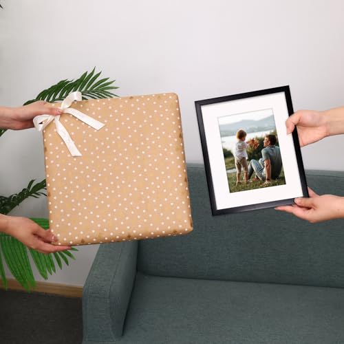 Fixwal 8x10 Picture Frame Set of 6 with Shatter Resistant Plastic Glass, Thin Border and Light Weight Photo Frames for Wal...