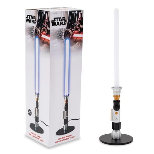Star Wars OBI-Wan Kenobi Blue Lightsaber 12-Inch Mini LED Mood Light for Nightstand Table