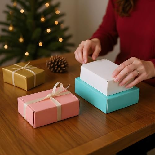 FARRAY 50 Pack of 7x5x2 Inches Small Shipping Boxes, Durable Kraft Corrugated Cardboard Boxes for Shipping, Mailing and Pa...