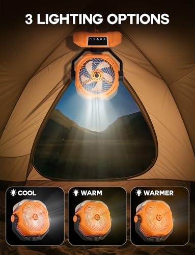 Vellrive Portable Misting Fan - 20000mAh Rechargeable Water Fan for Patios, Camping, Outdoor - 90° Auto Oscillation + 270°...