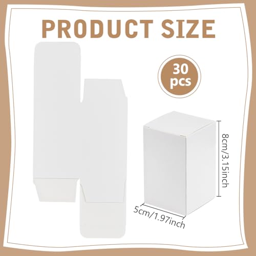 PH PandaHall 30pcs 2x2x3 inch Paper Essential Oil Packing Box, Small Packing Boxes Kraft Paperboard Gift Box Packaging Cas...