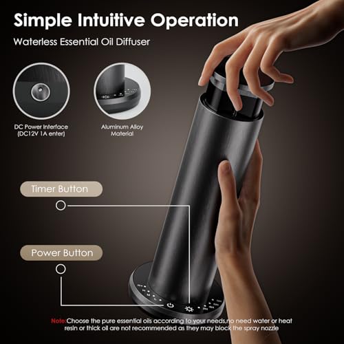 Waterless Essential Oil Diffuser,Aromatherapy Diffusers,Scent Diffusers for Home,Large Room, Hotel Scent Diffuser, 1000sq....