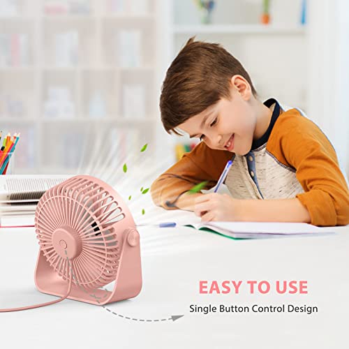 FARADAY USB Desk Fans 5 Inches Portable Table Fans 360° Head Rotation Small Personal Desktop Fan for Home Office, 3 Speed...