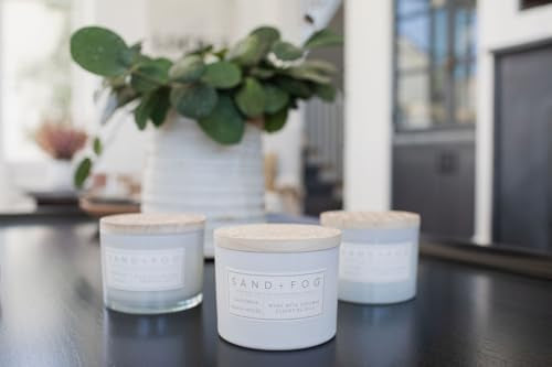 Sand + Fog Scented Candle - California Beach House – Additional Scents and Sizes – 100% Cotton Lead-Free Wick - Luxury Air...