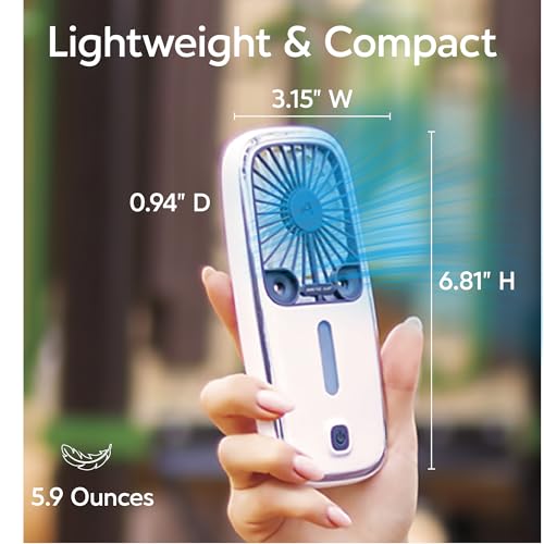 Arctic Air Pocket Small Portable Fan, Powerful, Personal Air Cooler with 3 Adjustable Speeds, 12-Hour Battery Life, Hand F...