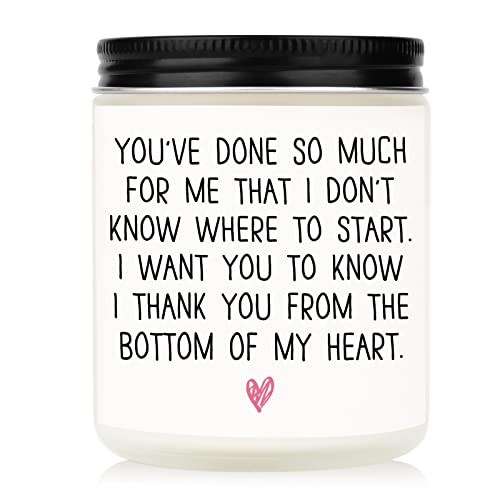BAUBLEDAZZ Thank You Gifts for Women, Thank You Candle- Handmade Lavender Natural Soy Wax Candle (7oz)- Appreciation Gifts...