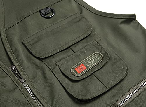 LISUHEPEAL Men’s Fishing Vest Summer Outdoor Work Safari Travel Photo Vest with Multi Pockets
