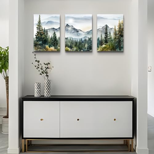 MHARTK66 Wall Art for Living Room Modern Wall Decor for Bedroom Office Decor Abstract Mountain Forest Landscapes Ink Paint...