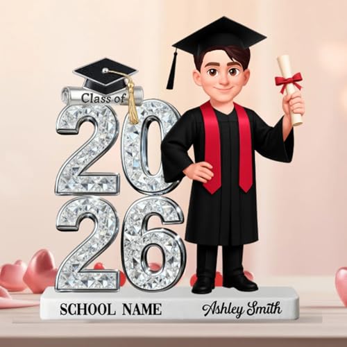 Love Signal Personalized Class Of 2026, 2027 Senior 2D Flat, Custom Acrylic Block Plaque, Graduation Gift For Seniors, Gra...