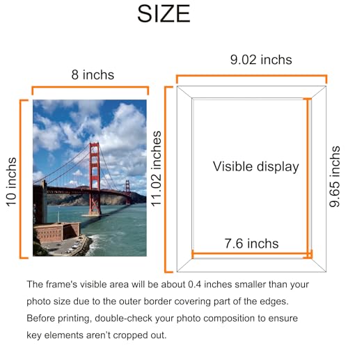 LUCKYLIFE 8x10 Picture Frame Brown for Wall Mounting or Tabletop Display, 2 Pack