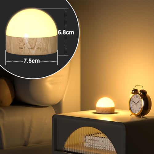 Kintion Night Light, Dimmable 8 Color Portable LED Night Light, 1800mAh Rechargeable Nursery Light Lamp, Soft Eye Caring W...