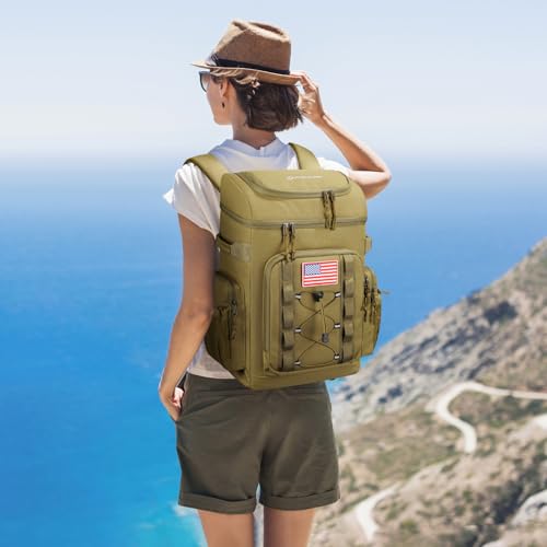 Maelstrom Backpack Cooler,Soft Lightweight Leakproof Cooler Backpack,Men Women 35/50 Can Insulated Cooler Bag,Keeps Hot/Co...