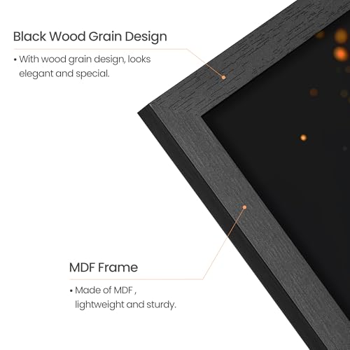 upsimples 8x10 Picture Frame, Wall Gallery Photo Frames with Engineered Wood, Black 1 Pack