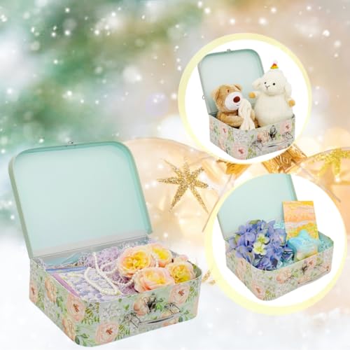 Amedoo Paperboard Suitcases (Set of 3) Decorative Storage Boxes Gift Boxes With Lids for Photo Storage Home Decoration Wed...