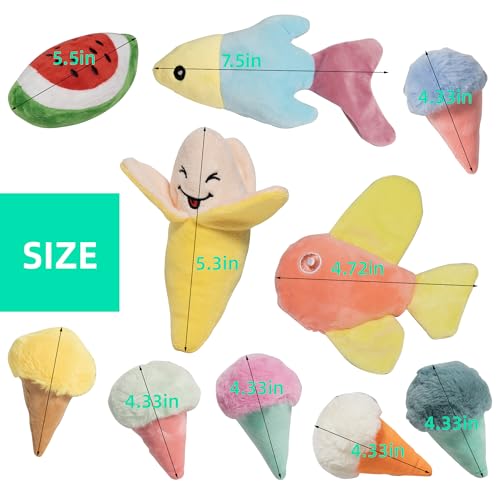 GZQKUSO 19 Pack Puppy Squeaky Dog Toys Set Plush Puppies,Cute Chew Pets Dog Toy with Squeakers for Small Dogs Playtime