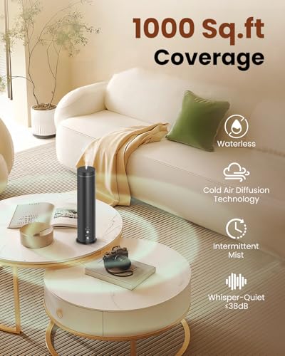 WEKELL Waterless Essential Oil Diffuser for Large Room, 1000 Sq Ft Coverage, Scent Diffuser for Home, Office, Hotel and Sp...