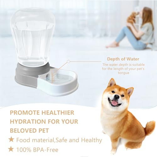 STALTWO 1.6 Gallon Automatic Dog Water Dispenser, Large Capacity Gravity Pet Water Bowl for Multiple Pets, BPA-Free Cat Wa...