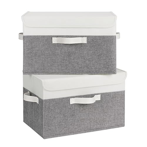GRANNY SAYS Fabric Storage Boxes, Memory Keepsake Box, Large Storage Bins with Lids, Closet Organizers, Toy Box, Storage B...