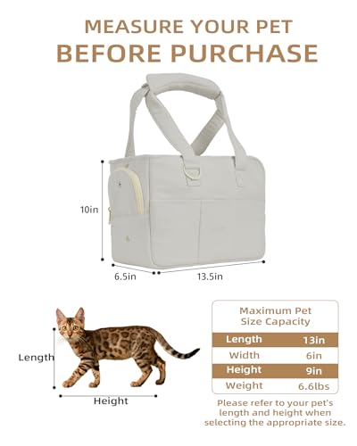 ONECUTE Dog Purse Carrier for Small Dogs Rabbit cat with Large Pockets, Cotton Bag, Dog Carrier Soft Sided, Collapsible Tr...