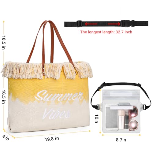 IBFUN Neoprene Bag, Large Multipurpose Beach Bag Neoprene Tote Bag with Inner Pocket for Women/Pool