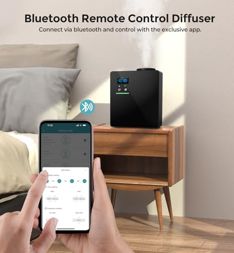 Fshyos Waterless Essential Oil Diffuser 5000 Sq.Ft Coverage for Home Hotel Office, 200ml Cold Air Scent Machine for HVAC, ...