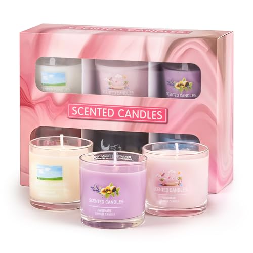 Lumispace Scented Soy Candle Gift Set, 100% Natural Soy Wax, Eco-Friendly, Hand-Poured, Relaxing Scented Candles for Home,...