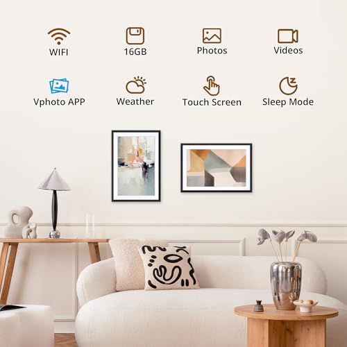Dragon Touch 10.1'' WIFI Digital Picture Frame - 1280*800 HD IPS Touch Screen Digital Photo Frame Display, Auto-Rotate, Sh...
