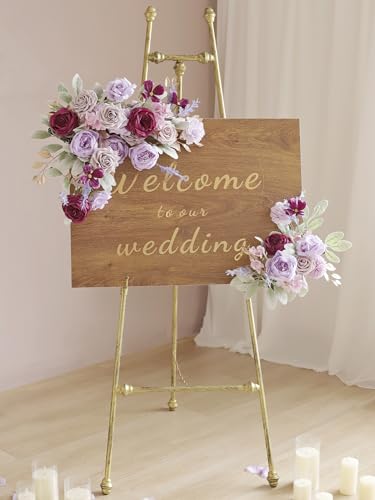 MISSPIN Artificial Flowers DIY Box Set Fake Roses Bouquet Bridal Wedding Flowers Colorful Centerpiece Table Decorations Bo...