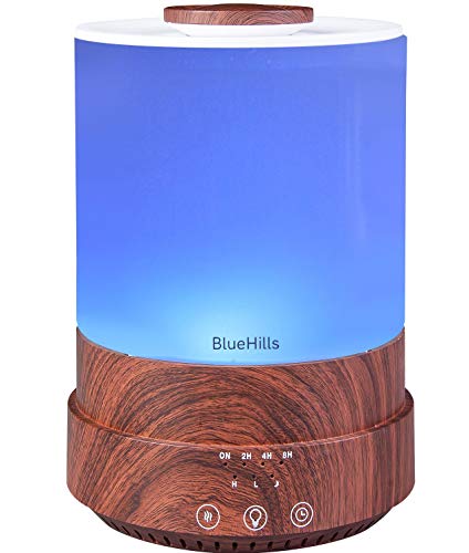 BlueHills Premium 2500 ML XL Essential Oil Diffusers - 30 Hr Run Aromatherapy Diffuser & Air Humidifier Mist for Large Roo...