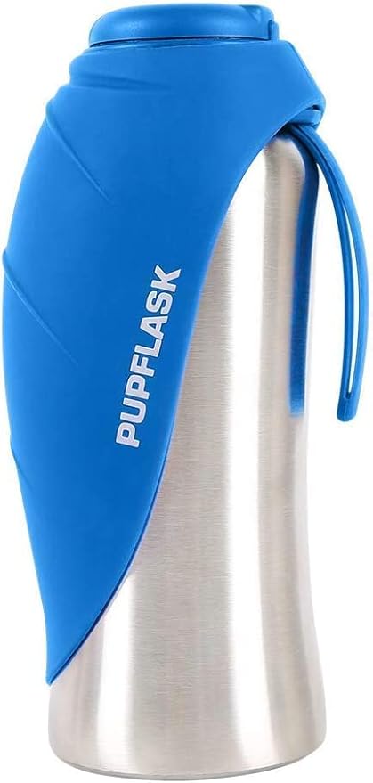PupFlask Large Dog Water Bottle | 27 or 40 OZ Stainless Steel | Convenient Dog Drink Dispenser | Puppy Travel Water Bowl |...