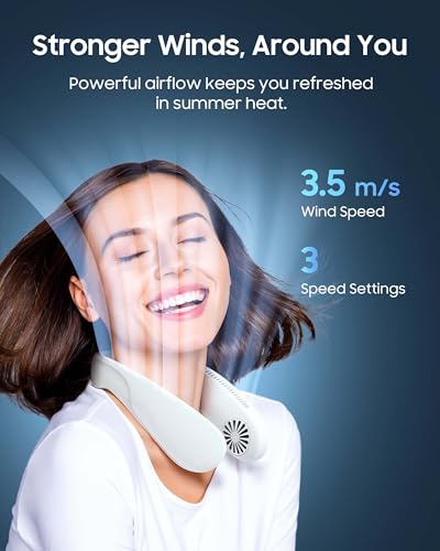 KOHA CoolMaster Ultra Neck Fan, Neck Air Conditioner, 2-in-1 Cooling Neck Fan Portable Rechargeable, Wearable Personal Fa...
