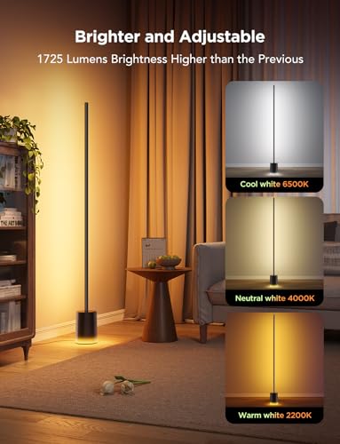 Govee Floor Lamp 2, RGBIC, Warm Cool White LED, Compatible with SmartThings, Matter, Alexa, 1725lm, Music Sync, Scene Mode...