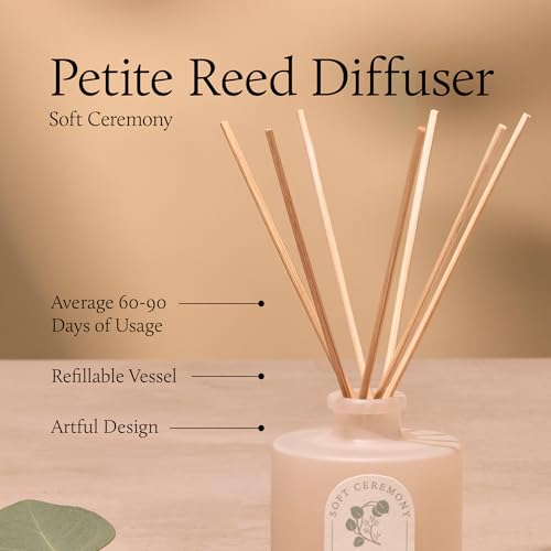 Thymes Petite Oil Reed Diffuser Set – Includes Reeds, Fragrance Oil & Glass Bottle – Luxury Scent Diffusers for Home Decor...