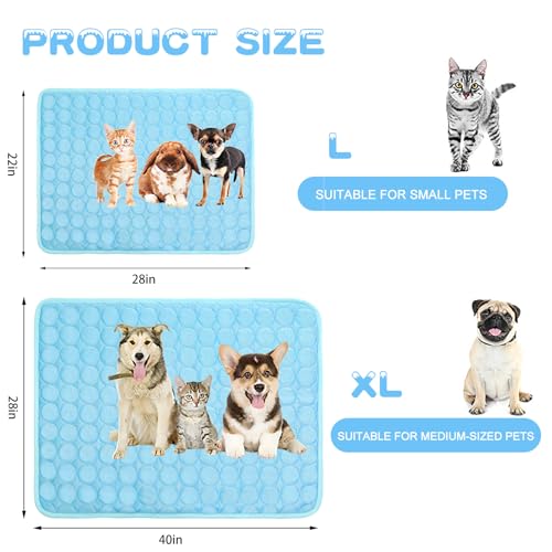 Dog Cooling Mat, Upgraded Arc-Chill Cooling Mat for Dogs Q-Max>0.4, Washable Dog Cooling Pad, Non-Slip Portable Cooling Pa...