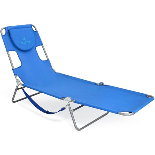 Ostrich the Original Chaise 72 x 22 Inch Lounge Portable Reclining Lounger, Outdoor Patio, Beach, Lawn, Camping, or Pool T...