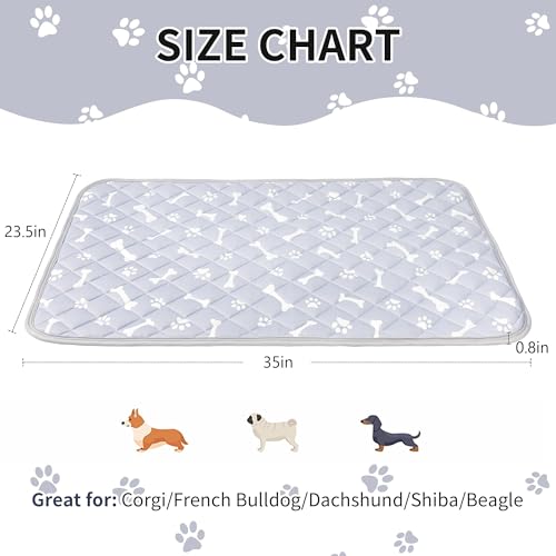 NACOCO Dog Cooling Mat with Non-Slip & Internal Waterproof Leakproof Design, Extra Thick, Machine Washable for Medium and ...