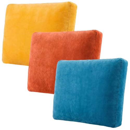 HunnmingRe 3 Pcs Velvet Stretch Couch Cushion Covers Mid Century Modern Decor Single Sofa Seat Covers Armchair Cover with ...