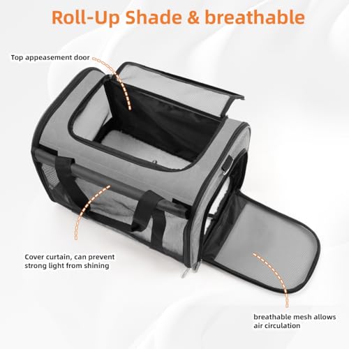 TWDEPART Cat Carrier Backpack - Multifunctional, Firm & Foldable with Roll-Up Shade, Breathable Design Includes Collapsibl...
