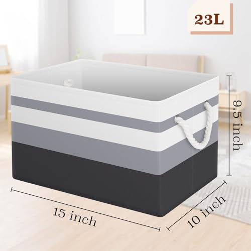 StorageTastic Storage Bin,Collapsible Storage Basket For Organizing,Large Storage Boxes With Rope Handles,Storage Containe...