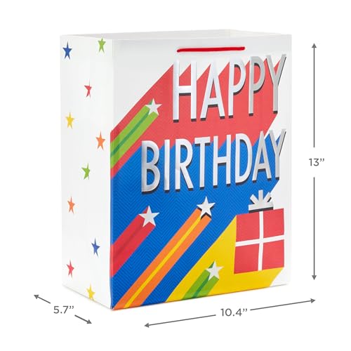 Hallmark Assorted Birthday Gift Bags (8 Bags: 4 Medium 9", 4 Large 13") for Kids, Teachers, Grandchildren, Adults, Sibling...