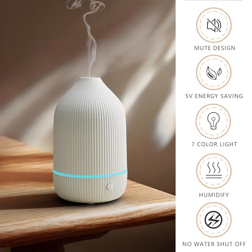 SOICARE Diffuser,USB Plug-in Car Portable Aromatherapy Diffuser,Essential Oils for Diffusers with 7 Colors Lights 2 Switch...