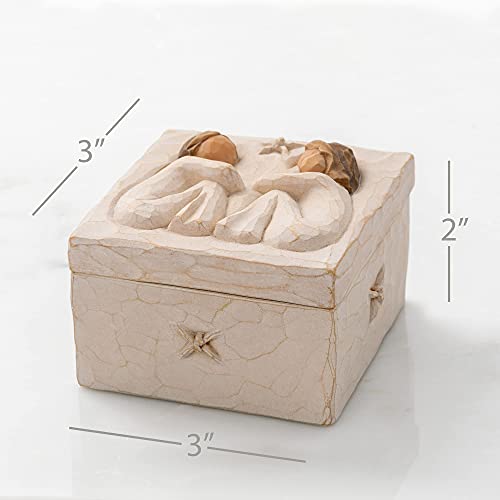 Willow Tree Friendship Keepsake Box, Forever True, Forever Friends, Holds Jewelry and Treasures, Carving of Best Friends o...